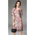 2016 printed colorful dress cotton silk dresses fashion design dress
